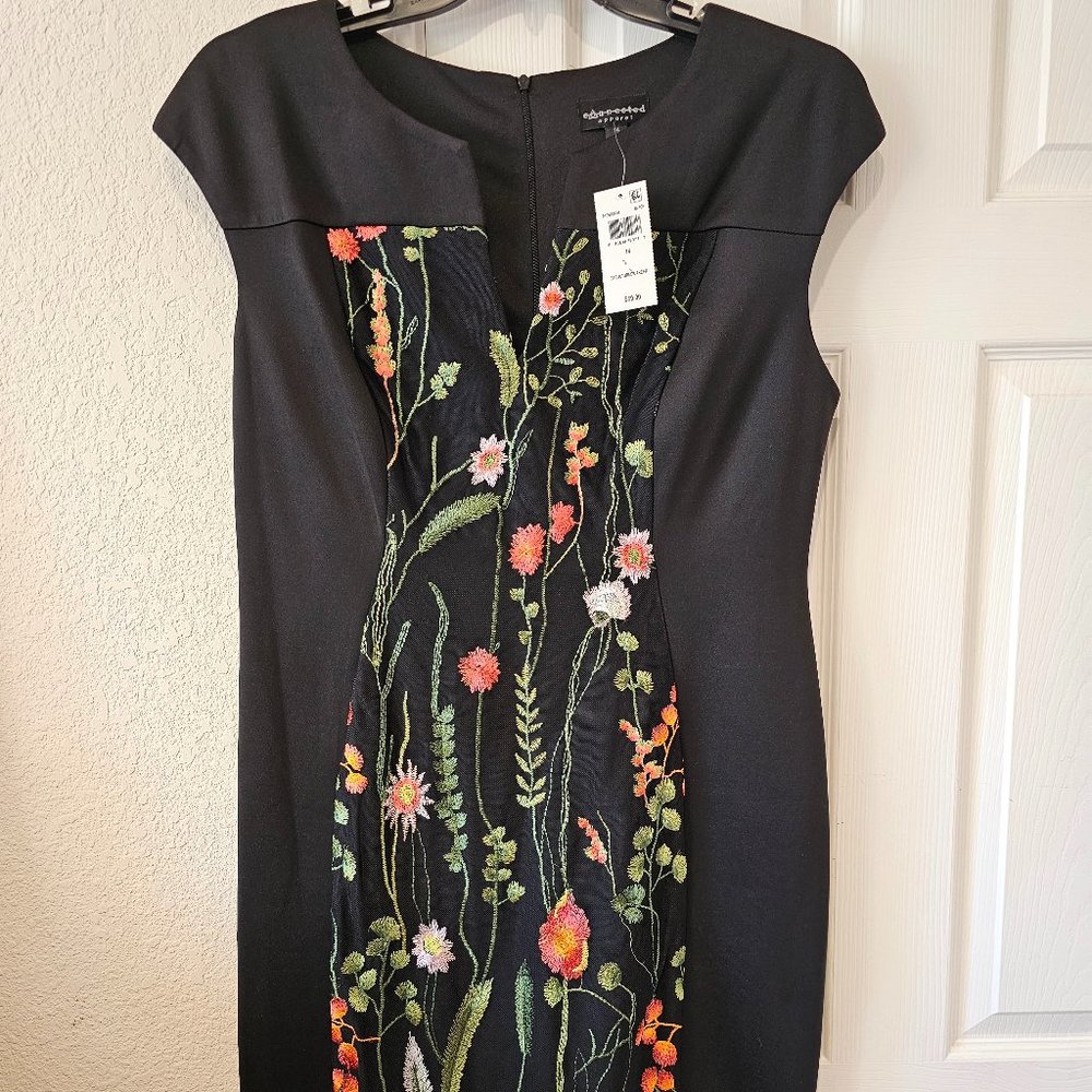 Macy's black dress, knee high, size 14